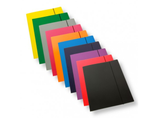 TECZKA A4 Z GUMK CF-4 LAMINOWANA MIX KOLOR 350gsm [opakowanie=10szt](SZPSH)