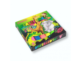 PLASTELINA 6 KOL. FLUO [opakowanie=20szt](SZPSH) - dostpno 6.07.25