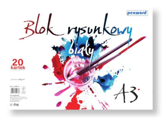 BLOK RYSUNKOWY A3 BIA�Y BR-3 80g 20 KARTEK [opakowanie=5szt]�(SZPSH)