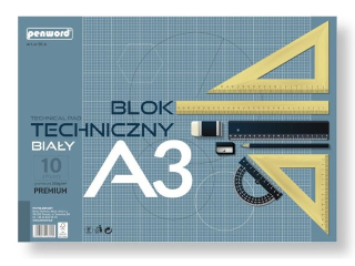 BLOK TECHNICZNY A3 BIA�Y BT-6 250g 10 ARKUSZY PREMIUM [opakowanie=10szt]�(SZPSH)