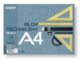 BLOK TECHNICZNY A4 BIA�Y BT-2 250g 10 ARKUSZY PREMIUM [opakowanie=10szt]�(SZPSH)