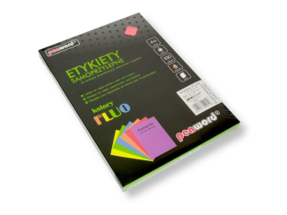 ETYKIETY SAMOPRZYLEPNE A4 FLUO CZERWONE 1x210x297 100 ARKUSZY