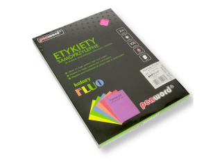 ETYKIETY SAMOPRZYLEPNE A4 FLUO RӯOWE 1x210x297 100 ARKUSZY