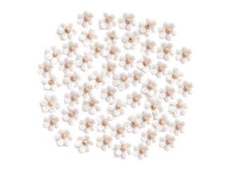 KWIATY PAPIEROWE, 1 CM, 60 SZT. BIAE [opakowanie=3szt]