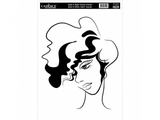 CZARNO BIAŁY TRANSFER DO TKANIN 21X30 CM