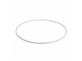 OBRĘCZ METALOWA, 30 CM, BIAŁA
