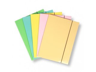 TECZKA A4 Z GUMK CF-8 MIX LAMINOWANA PASTELOWA 350gsm [opakowanie=10szt]