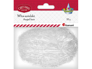 Włos anielski 20g perłowo-biały