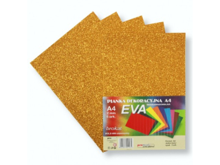 PIANKA EVA BROKAT A4 CIEMNOӣTA BGLE-008 BIODEGRADOWALNA a5