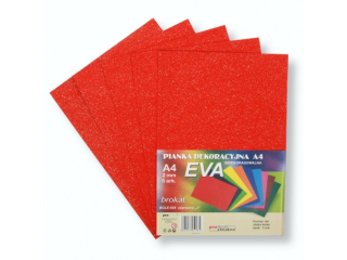PIANKA EVA BROKAT A4 CZERWONA 2. BGLE-024 BIODEGRADOWALNA a5