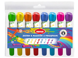 ZESTAW 8 MAZAKÓW Z PIECZĄTKAMI