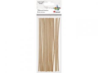 Drewniane patyczki okrge O3mm 15cm naturalne 20szt.
