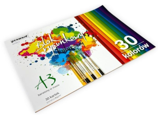BLOK RYSUNKOWY A3 KOLOROWY BR-8 80g 30 KARTEK 30 KOLOR�W [opakowanie=5szt] (SZPSH)
