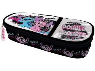 PI�RNIK SZKOLNY Z KLAPK� / STITCH - BLACK