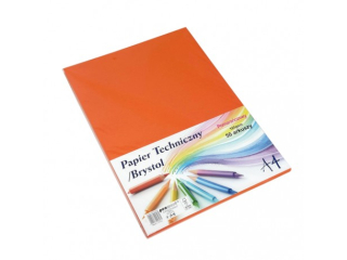 PAPIER TECHNICZNY/BRYSTOL A4 CB-185-DC203 POMARA�CZOWY 50 ARKUSZY (SZPSH)