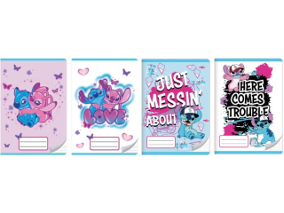 ZESZYT A5/16k. kolorowe trzy linie / STITCH [opakowanie=20szt]