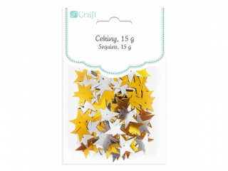 CEKINY - GWIAZDKI, 15 G [opakowanie=6szt]