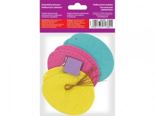 Zestaw do z�o�enia 6 pisanek samoprzylepnych 107x143mm z pianki 2mm w kolorach: fuksjowy, morski, ��ty po 2szt. TITWLK