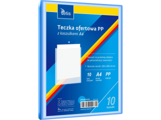 TECZKA OFERT. PP Z 10 KOSZUL. A4. NIEB.