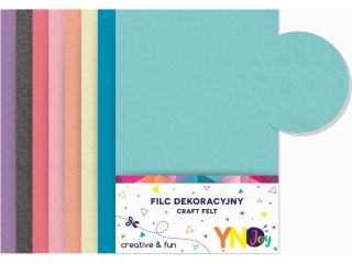 Filc dekoracyjny 8szt. PASTEL