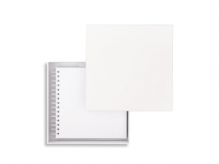 PUDEŁKO TEKTUROWE 23, 5X23, 5X6, 5CM - BIAŁY