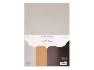 ZESTAW PAPIERW 220G - EARTH TONES, A4, 20 ARK. [opakowanie=3szt]