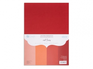 ZESTAW PAPIERW 220G - RED TONES, A4, 20 ARK. [opakowanie=3szt]