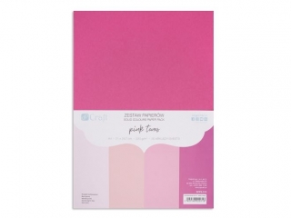 ZESTAW PAPIERW 220G - PINK TONES, A4, 20 ARK. [opakowanie=3szt]
