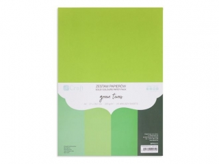 ZESTAW PAPIERW 220G - GREEN TONES, A4, 20 ARK. [opakowanie=3szt]