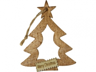 Piankowa choinka 95x120mm z papierow� karbowan� oklejk� br�zow� 2szt.