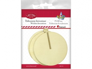 Drewniane zawieszki 3D koła 75x82mm + sznurek jutowy 3 zestawy 2-elementowe do złożenia sklejka 2mm