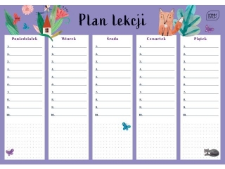 Plan lekcji A4 Girls [opakowanie=10szt]