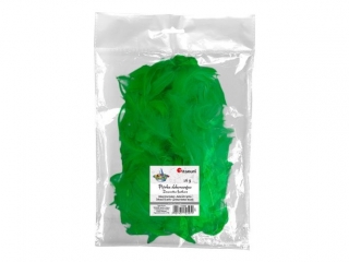 Piórka dekoracyjne puch 16g zielone