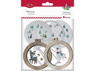 Zestaw do z�o�enia bombka drewniana O80mm z piankowym ty�em 2 zestawy