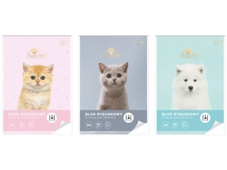 Blok rysunkowy A4 50 90g Puppy Sign [opakowanie=5szt]
