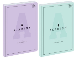 Brulion A4 96= M 90g ACADEMY PASTEL [opakowanie=5szt]