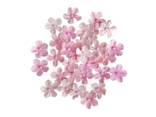 KWIATY PAPIEROWE Z PEREK, 2 CM, 32 SZT. RӯOWE [opakowanie=3szt]