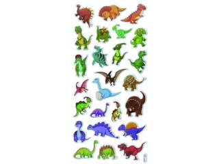 Naklejki wypuke mikkie dinozaury 25szt.