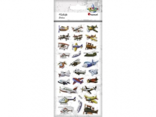 Naklejki wypukłe miękkie maszyny latające 28szt.