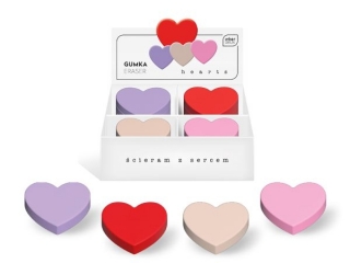 Gumka do cierania HEARTS 20szt. [opakowanie=20szt]