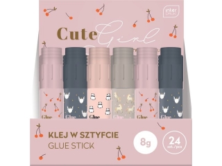 Klej w sztyfcie 8g CUTE GIRL 24szt. [opakowanie=24szt]