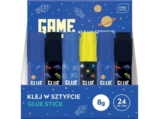 Klej w sztyfcie 8g GAME OVER 24szt. [opakowanie=24szt]