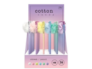Owek z pomponem COTTON CANDY 36szt [opakowanie=36szt]