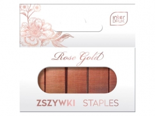 Zszywki 1000szt. 24/6 ROSE GOLD [opakowanie=12szt]