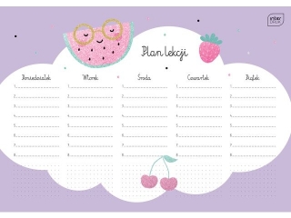 Plan lekcji A4 Glitter [opakowanie=10szt]
