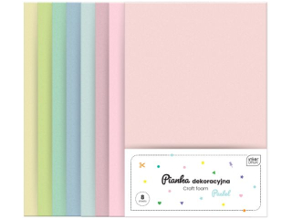 Pianka dekoracyjna 8szt PASTEL