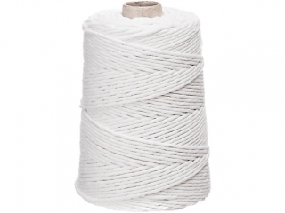 SZNUREK BAWEŁNIANY SKRĘCANY 3MM 100M, BIAŁY