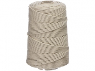 SZNUREK BAWEŁNIANY SKRĘCANY 3MM 100M, PIASKOWY