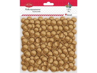 Styropianowe kulki 20g mix rozmiarów O10-12mm złote