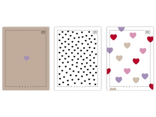 Zeszyt A4 80# M 70G UV Hearts [opakowanie=5szt]